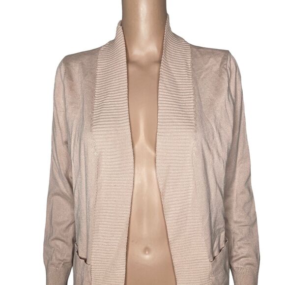 Voianlimo Sweater Womens Large Pink Open Front Long Cardigan - Picture 8 of 13